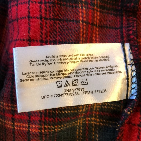 WOOLRICH size XL Classic plaid BARN CHORE shirt Soft 100% cotton Red Gray Button - Picture 14 of 15